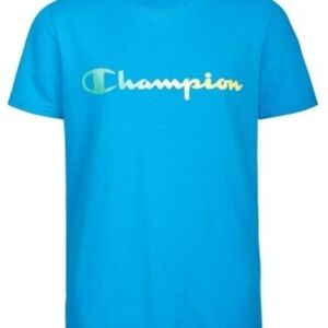 Champion Deep Water Blue Logo Tee‎ | Youth Size 4 | NWT